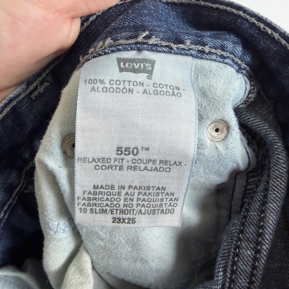 Levis 569 Loose Straight Kids Jeans Blue Denim 10 Slim 23x25 Medium Wash Relaxed - Picture 9 of 11
